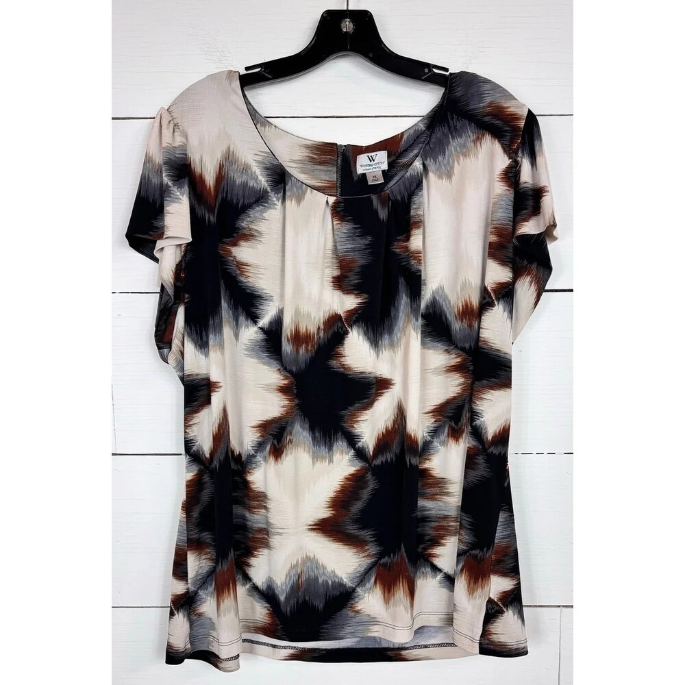 Worthington Short Sleeve Blouse Women's Size 3X